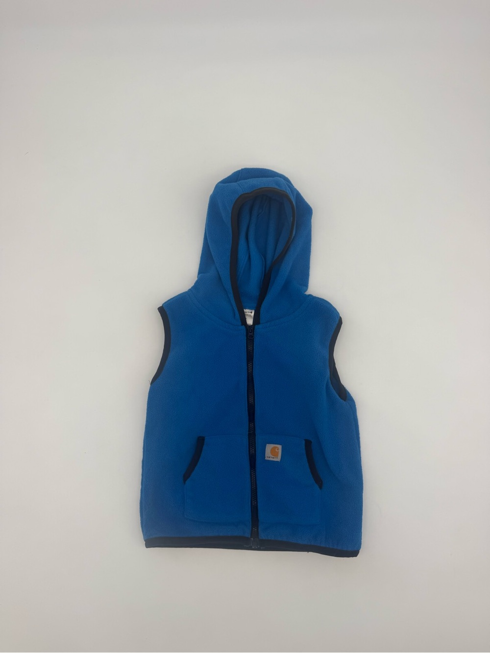Carhartt Kids Blue Hooded Fleece Vest Size 3T